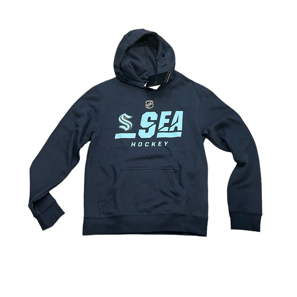 Seattle Kraken Men’s Logo Graphic Pullover Hoodie Sweatshirt Small